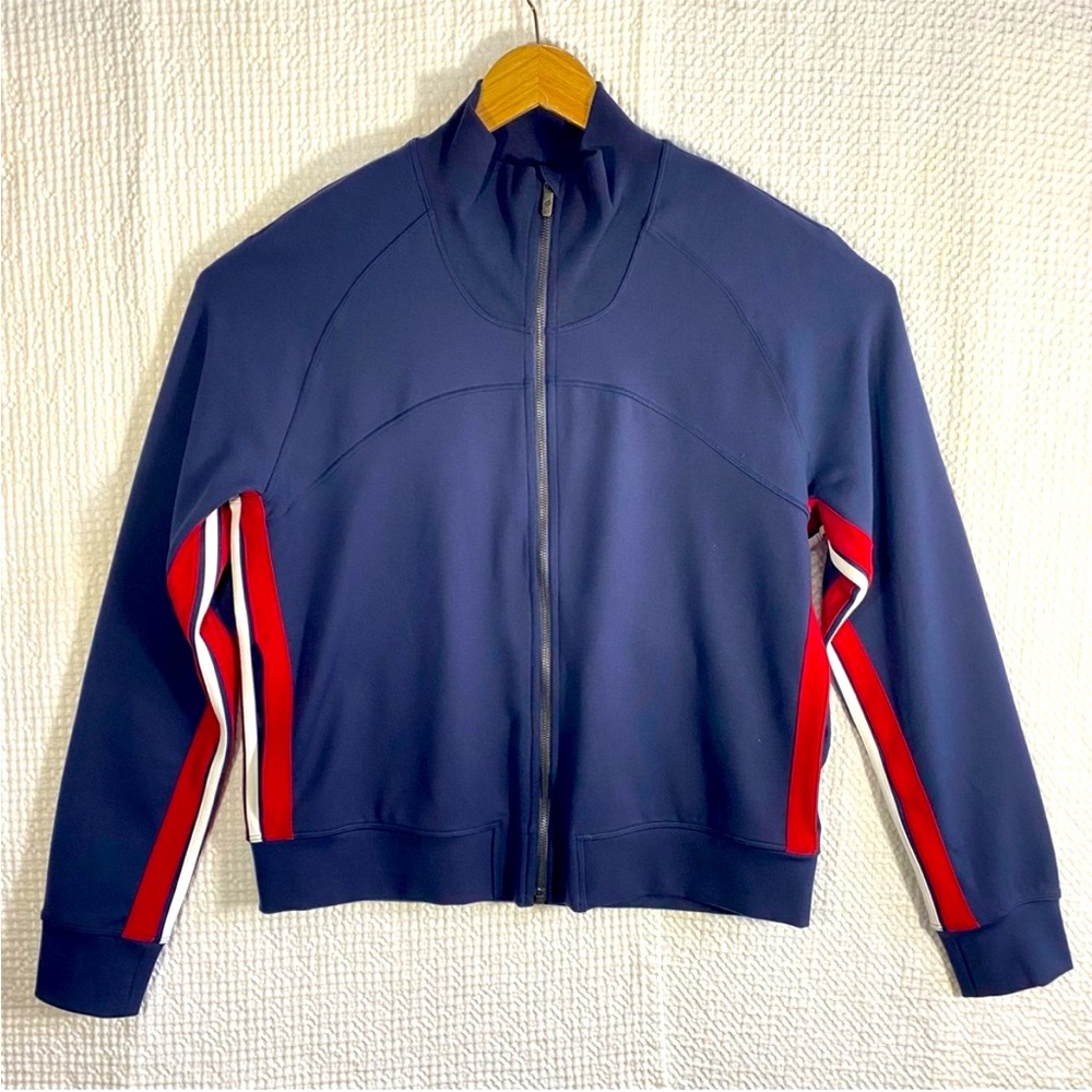 Lululemon Cover Your Tracks Jacket Full Zip Midnight Navy W3BZBS; Women’s Sz 12